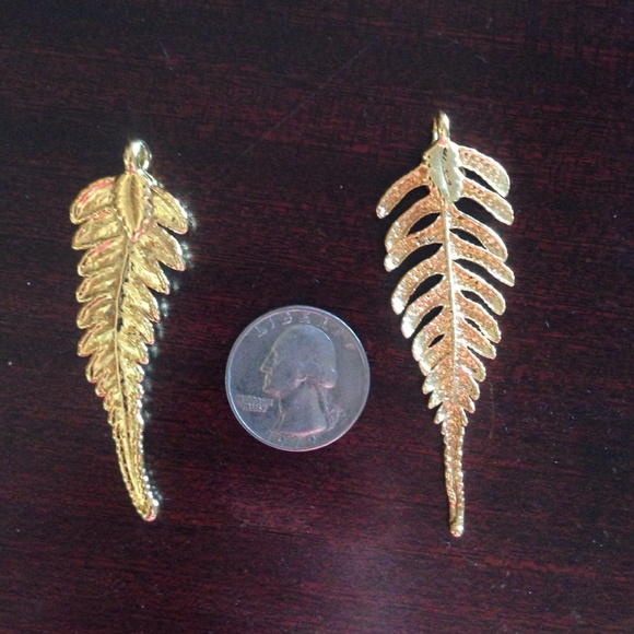 24k gold dipped fern pendants from Hawaii pick 1 - Picture 2 of 4