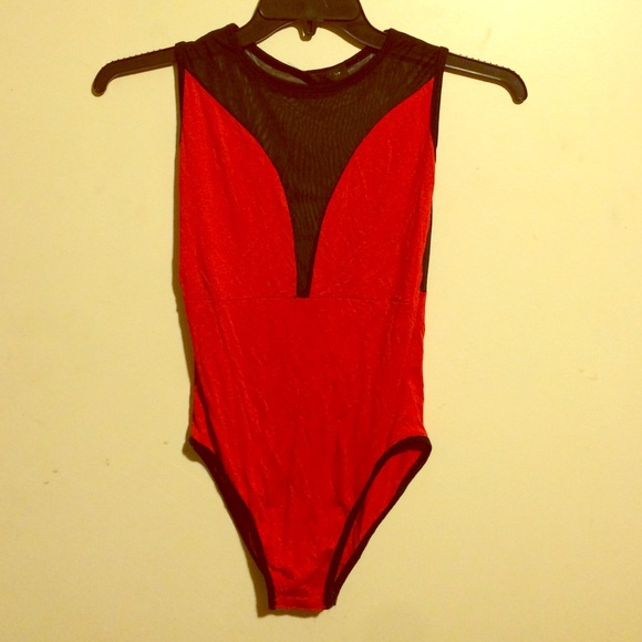 Red & Black Bodysuit 💐