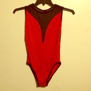 Red & Black Bodysuit 💐