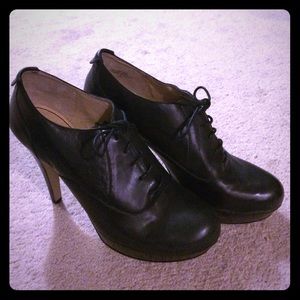 Nine West Lace Up Black Booties