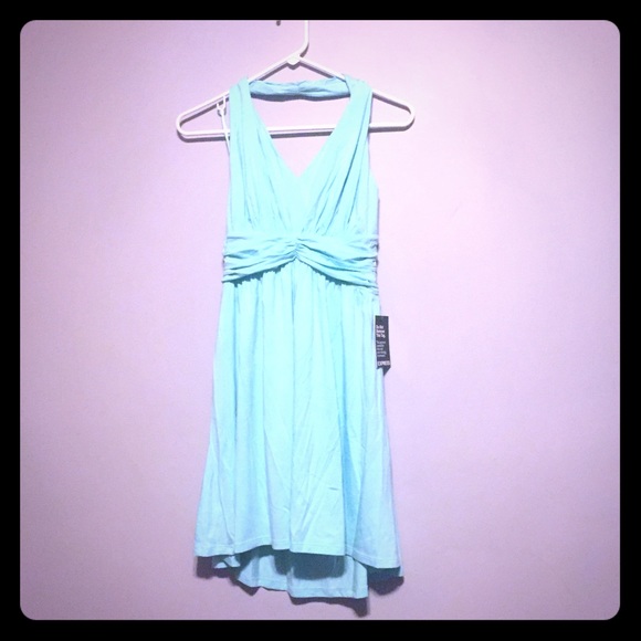 Baby Blue Halter Dress