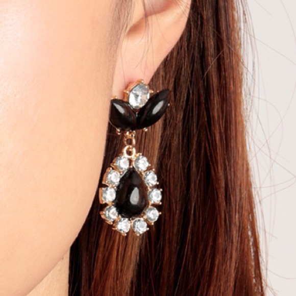 Teardrop Crystal Earrings - Picture 2 of 2