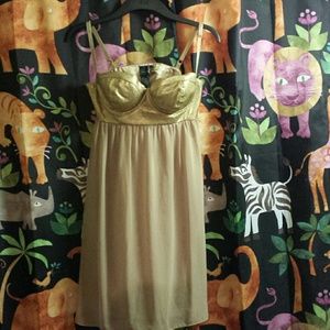 Guess Bustier Gold dress