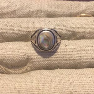 Real silver seashell ring