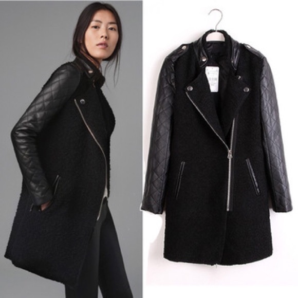 ZARA Leather Sleeves Jacket