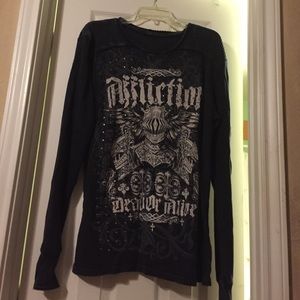 Men's Large affliction brand sweater