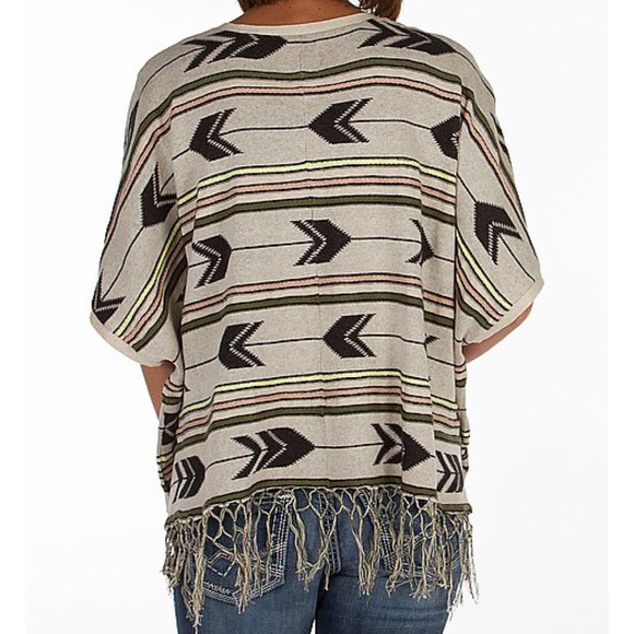 Billabong Southwest Fringe Kimono Cardigan - Picture 2 of 3