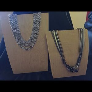 Two trendy statement necklaces