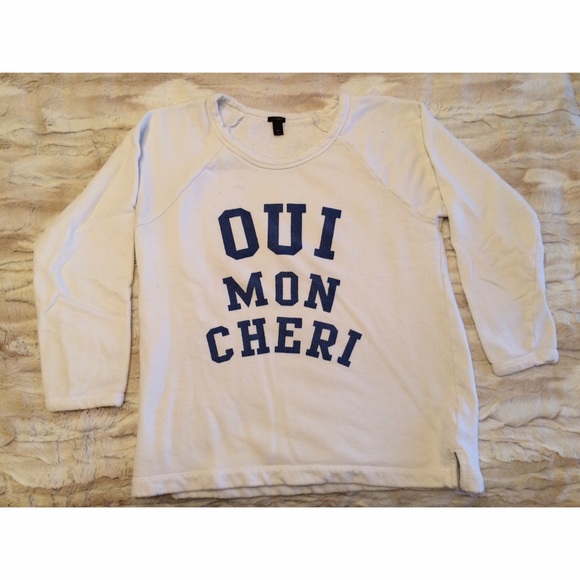 J. Crew Oui Mon Cheri Sweatshirt - Size M