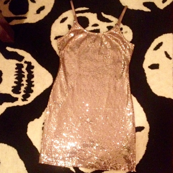 Rose Gold Mini Dress