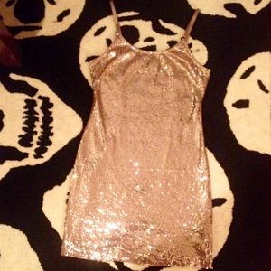 Rose Gold Mini Dress