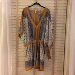 Free people yellow and blue dress