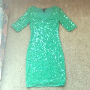 Short green sequin BCBG dress