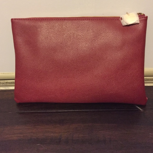 Bordeaux Leather Barney's clutch - Picture 2 of 2
