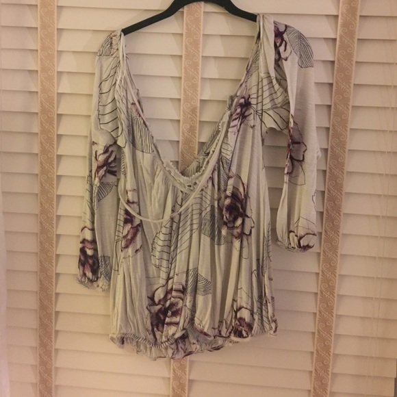 Free people floral print top