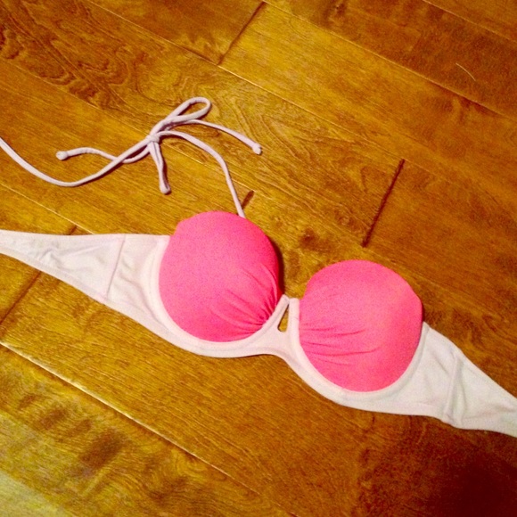 Hot pink and light purple push up bikini top