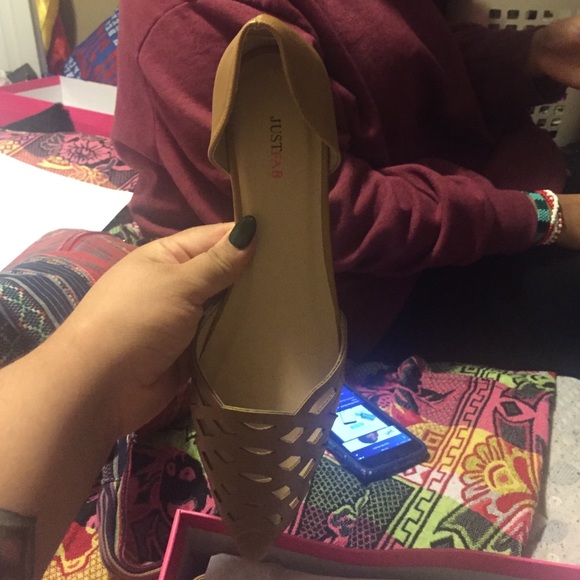 Cognac flat shoes size 10 - Picture 3 of 3