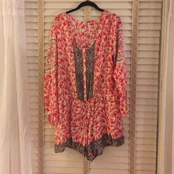 Free people red romper