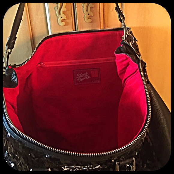 Stunning Italian oversized black sequin bag - Picture 2 of 3