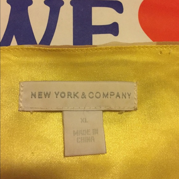 Yellow+ tan New York & Company adorable work dress - Picture 3 of 4