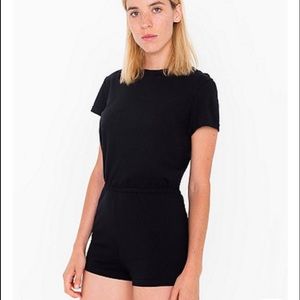 AA jersey t-shirt romper (black)