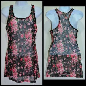 No Boundaries Rose Tank- size Large