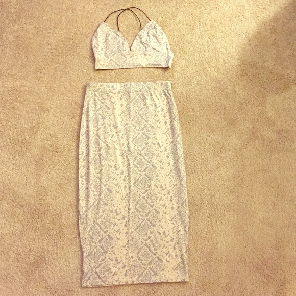 Snake print 2 piece set