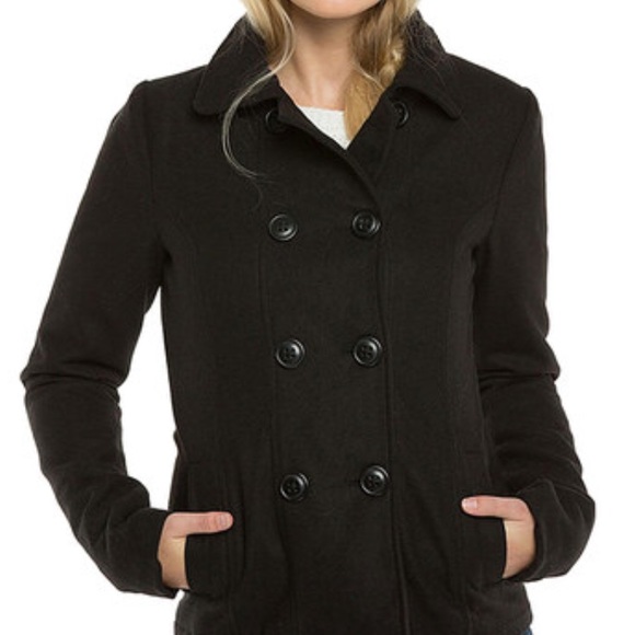 Black Delia's Peacoat