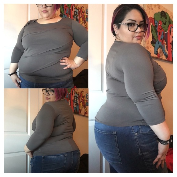 Grey, layered top