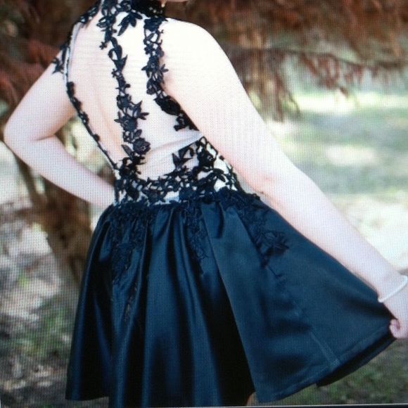 Elegant black & white homecoming/cocktail dress