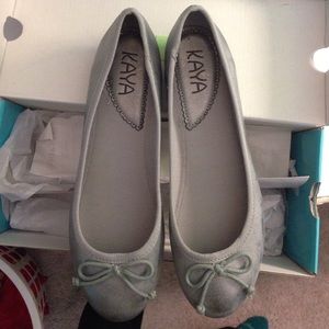 KAYA Pewter Amelie Ballet Flats