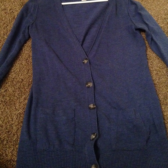 Blue cardigan