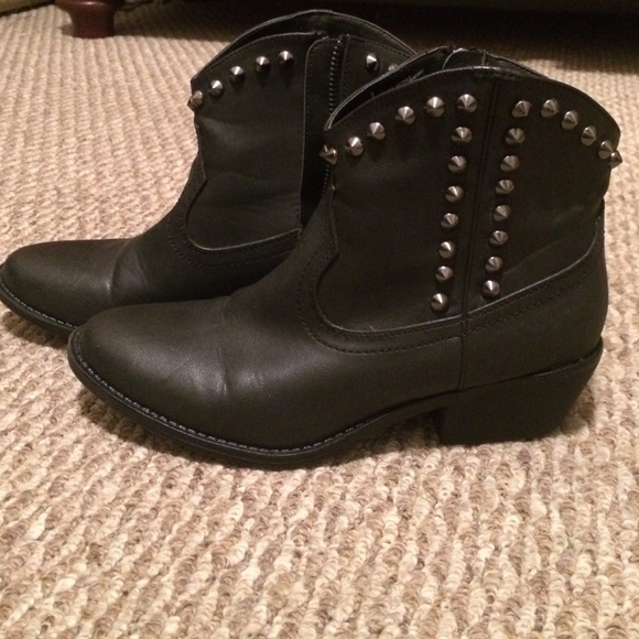 Studded Black Boots