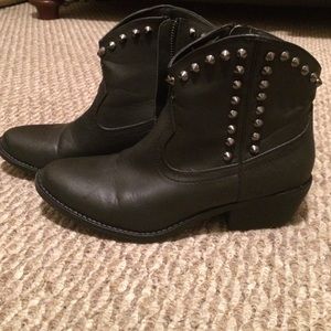 Studded Black Boots