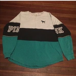 VS PINK Color block Crew