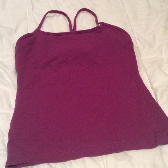 SIze 4 lululemon purple Power Y tank