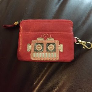 Fossil robot leather coin purse