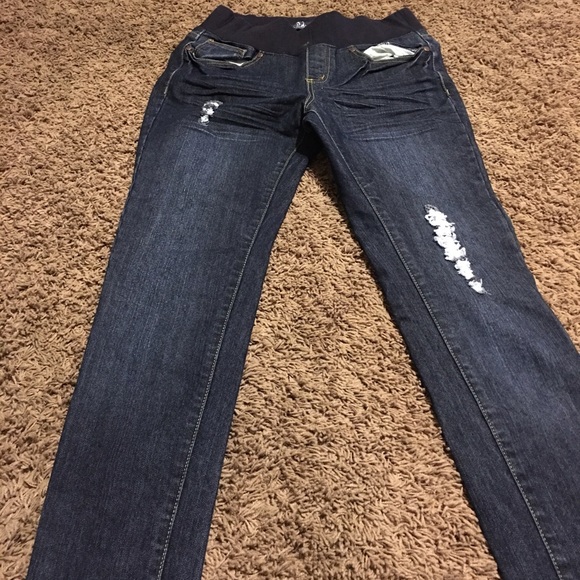 Blue pearl maternity jeans