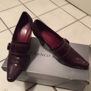 Slightly used Franco Sarto wine shoes