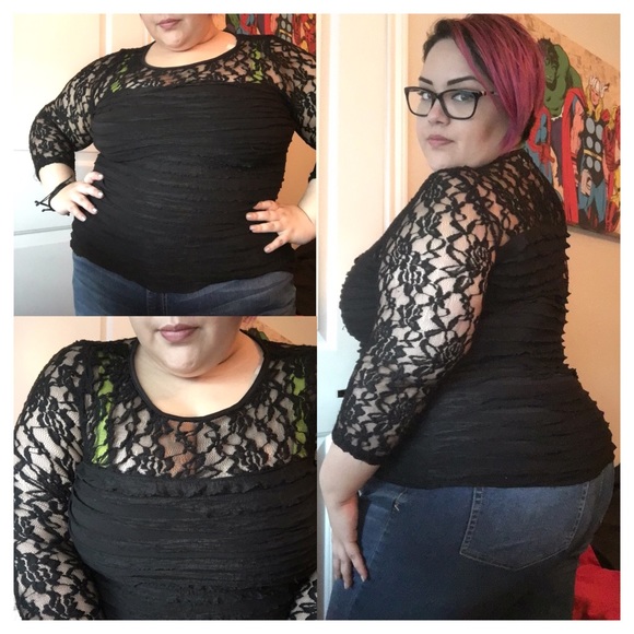 Lace black blouse