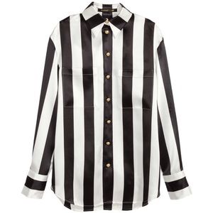⚡️FLASH SALE!!⚡️BALMAIN x H&M Silk Striped Blouse