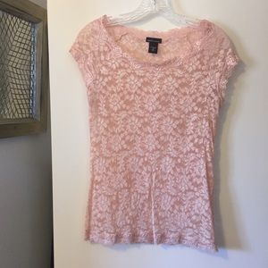 Pretty pink lace top