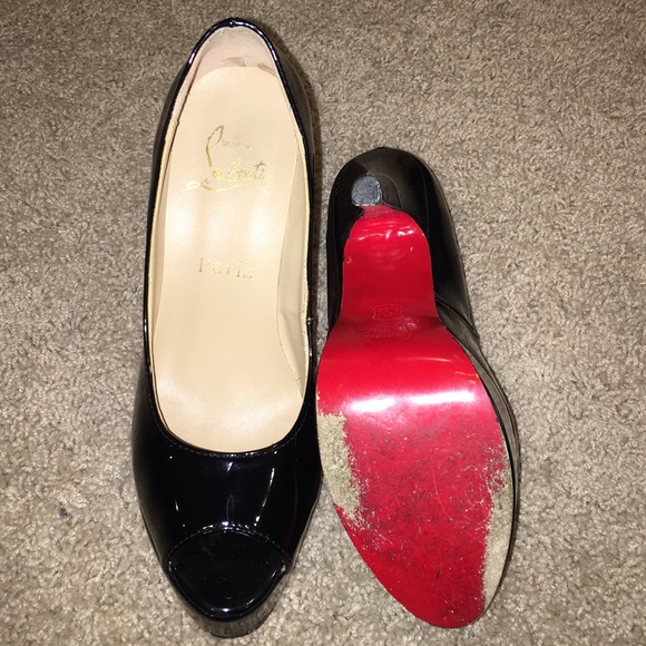 Red Bottom Peep Toe Patent Leather