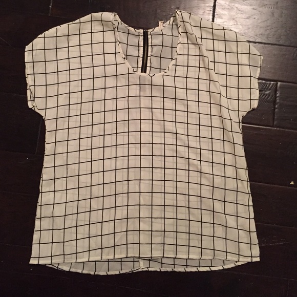 White & Black Top