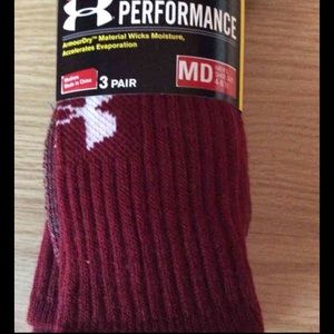 Burgundy Under Armour Socks