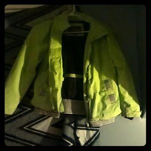 Lime green winter coat