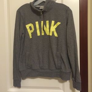 VS PINK Grey 1/4 Zip