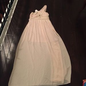 Ivory One Shoulder Maxi