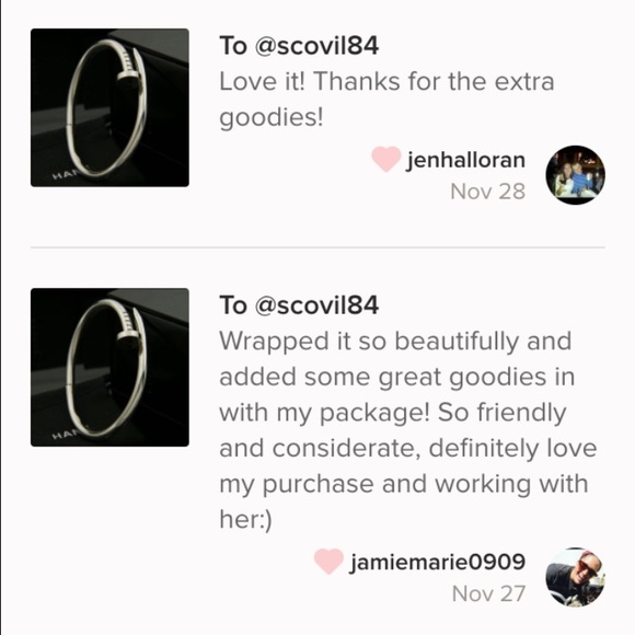 Nail Hinge Bangle Bracelet - Picture 4 of 4