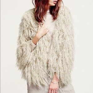 **BARELY WORN** Free People Shearling Fuzzy Jacket